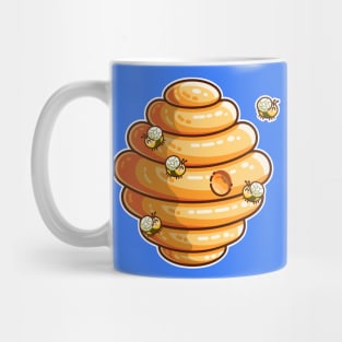 Kawaii Cute Bees and Beehive Mug